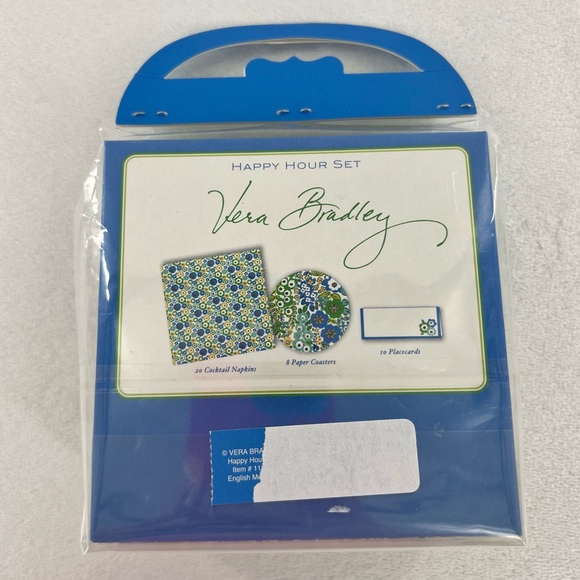 NWT Vera Bradley English Meadow Happy Hour Set - Picture 2 of 5